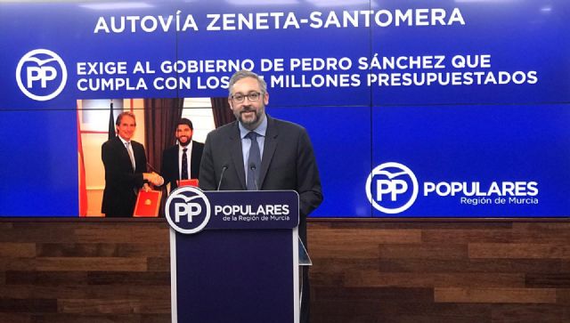 Víctor Martínez: 'Exigimos al Gobierno de Sánchez que libere ya los 11,3 millones de euros presupuestados para la autovía Zeneta-Santomera'